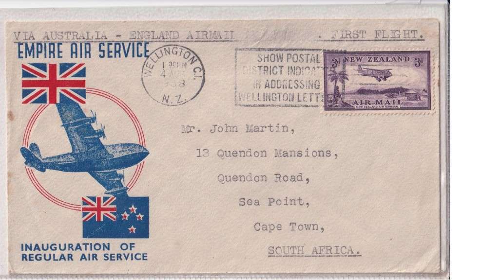 New Zealand Inauguration of regular air service.