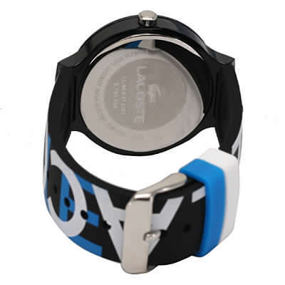 Lacoste Goa Black/Blue/White Dial Rubber Watch