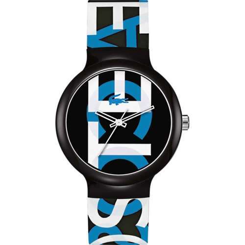 Lacoste Goa Black/Blue/White Dial Rubber Watch