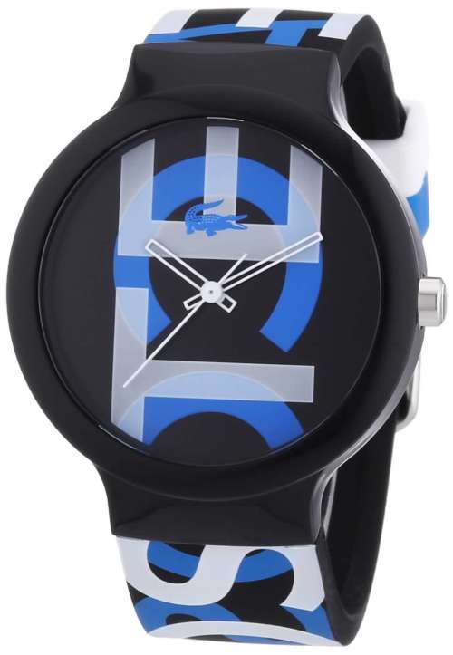 Lacoste Goa Black/Blue/White Dial Rubber Watch