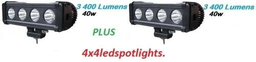 Pair of 2 x40w Black LED Bars