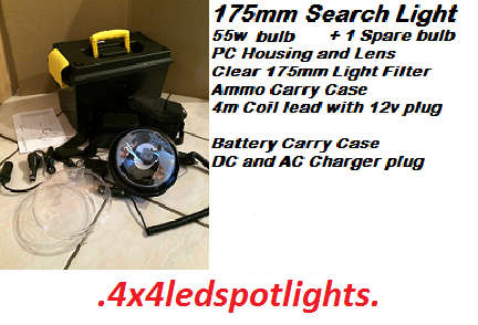 175mm Search Light with Clear Light filter for Hunt, camp