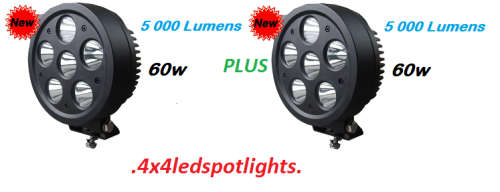 Pair of 2 x 60w Round Led 4x4