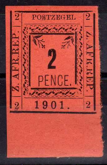 Pietersburg Transvaal 2d Stamp Mint not signed ZAR