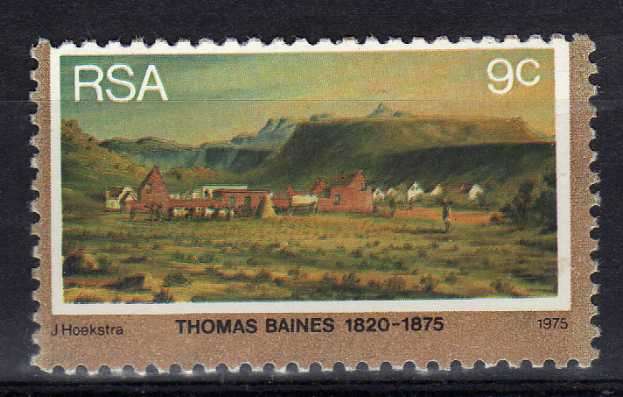 South Africa Thomas Baines 9c ERROR Shift Top Frame missing MNH Not Listed