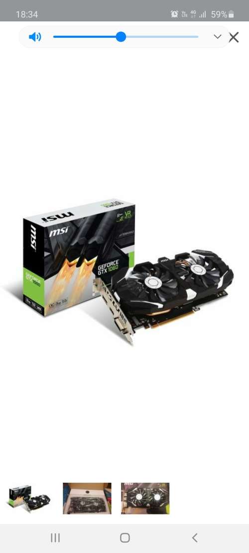 MSI GTX 1060 3Gb DESKTOP Gaming  Graphics Card