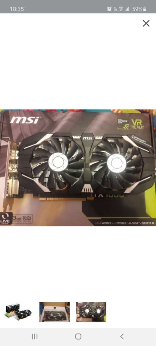 MSI GTX 1060 3Gb DESKTOP Gaming  Graphics Card