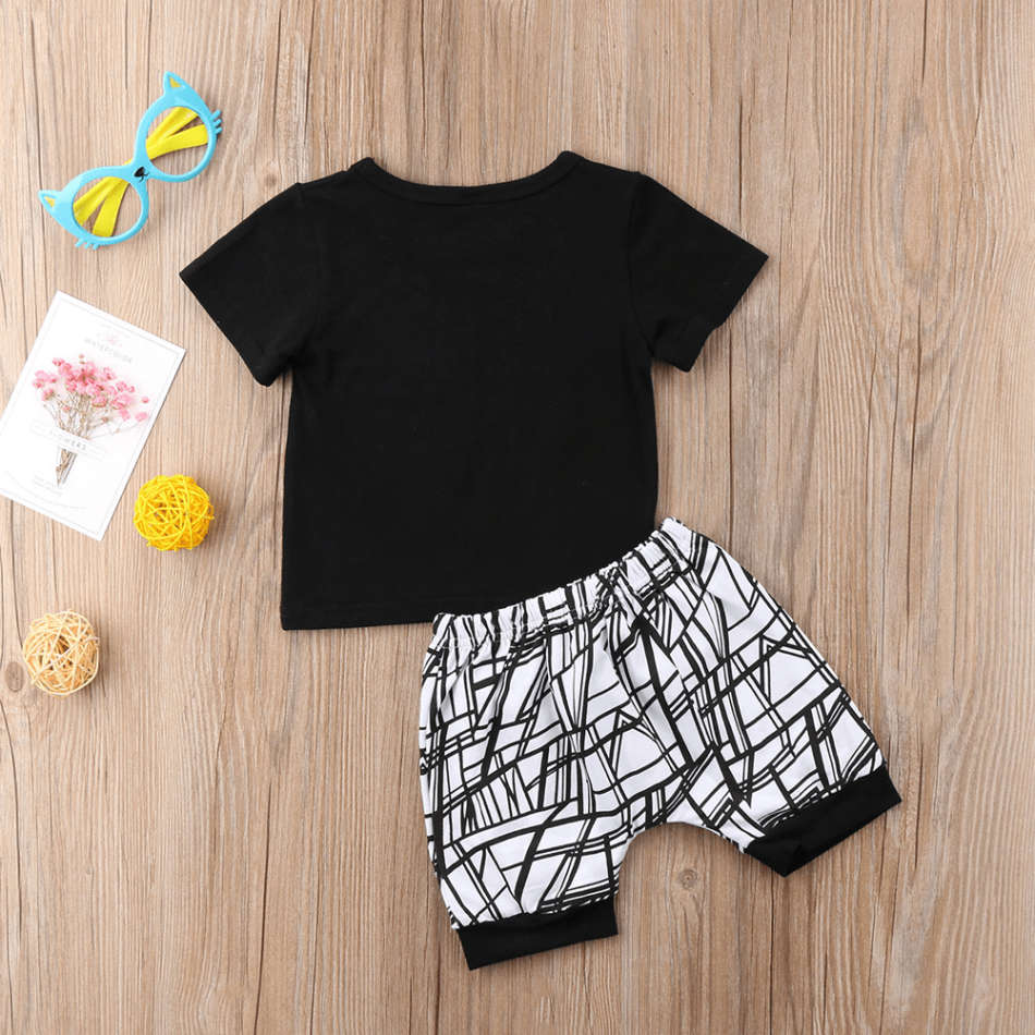 MAMAS BOY 2 PIECE SET B/W