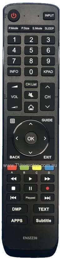 EN3ZZ39 Genuine Original HISENSE TV Universal Remote Control
