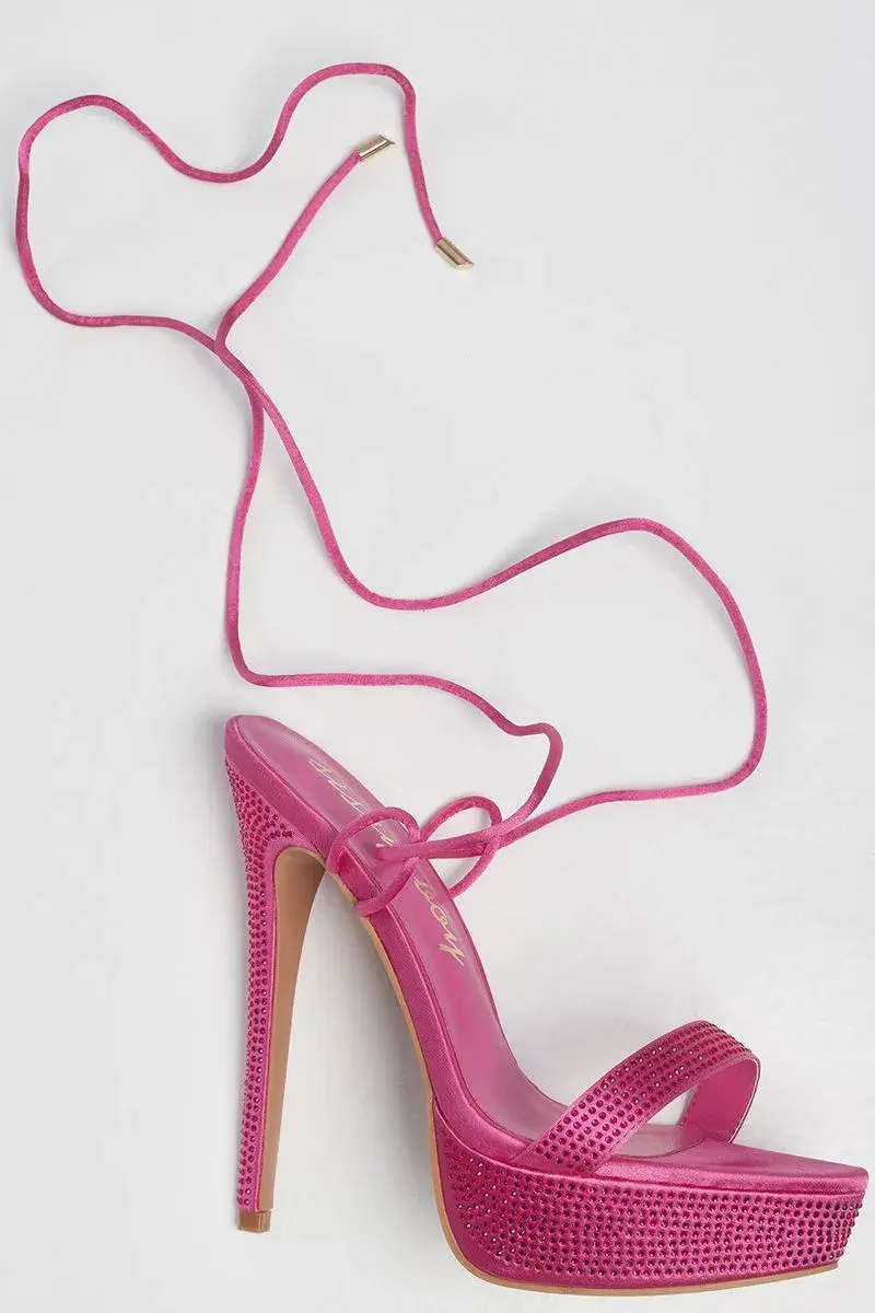 Sissy Boy: Level Up Platform Bling Stiletto - Pink - UK 4