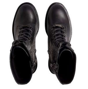 Calvin Klein Rubber Sole Combat black leather boots EURO 40 (UK 6.5)