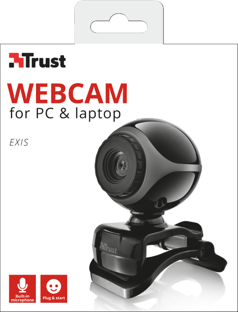 Trust Exis Webcam - Black/Silver
