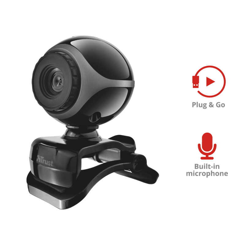 Trust Exis Webcam - Black/Silver