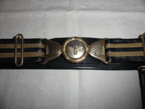 South African Airforce Dagger belt and hangers