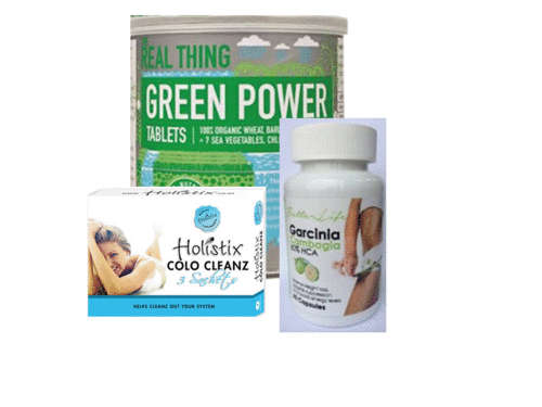 Summer Bodies Pack - 1 x Garcinia, Colon Cleanz & Green Powder Tabs