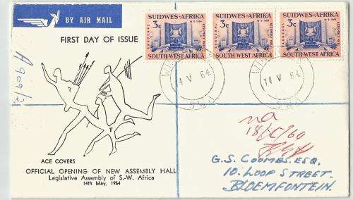FDC SWA: 14 May 1964 Official Opening of new Assembly Hall