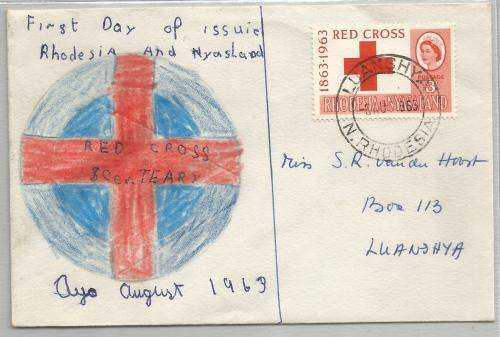 Rhodesia FDC - FDC Homemade Cover (by Children) - Red Cross 1963