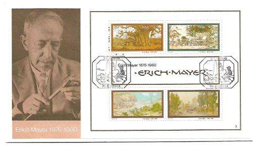 RSA FDC - Erich Mayer - 1976 - with miniature sheet