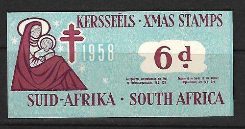 Complete 1958 Christmas Stamp Booklet - 6d - as per scan - see description