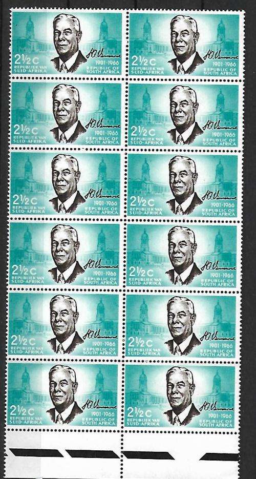 RSA- Dr Verwoerd - Set of 12 **mint stamps