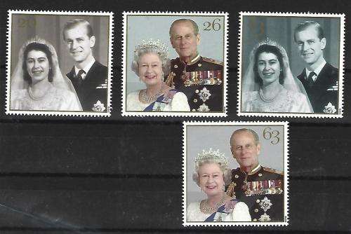 Great Britain - Set of 4 - Golden wedding anniversary stamps- **Mint