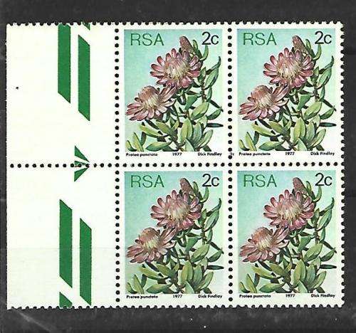 RSA - SACC 419 -Proteas 2c - Variety - small 2c printed in perf