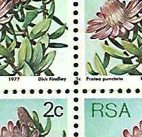RSA - SACC 419 -Proteas 2c - Variety - small 2c printed in perf
