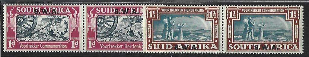 SWA. SACC 136 - 137 - Voortrekker Commemoration - mint hinged - good condition