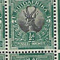 Union - SACC 29p - London Pictorials - Variety - Broken horn ( Mint with perf splits)