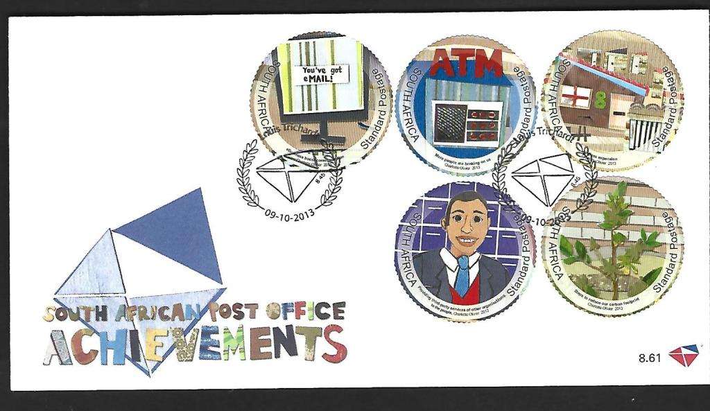 RSA FDC -  8.61 - SA Post-office Achievements (LoL) - Excellent condition