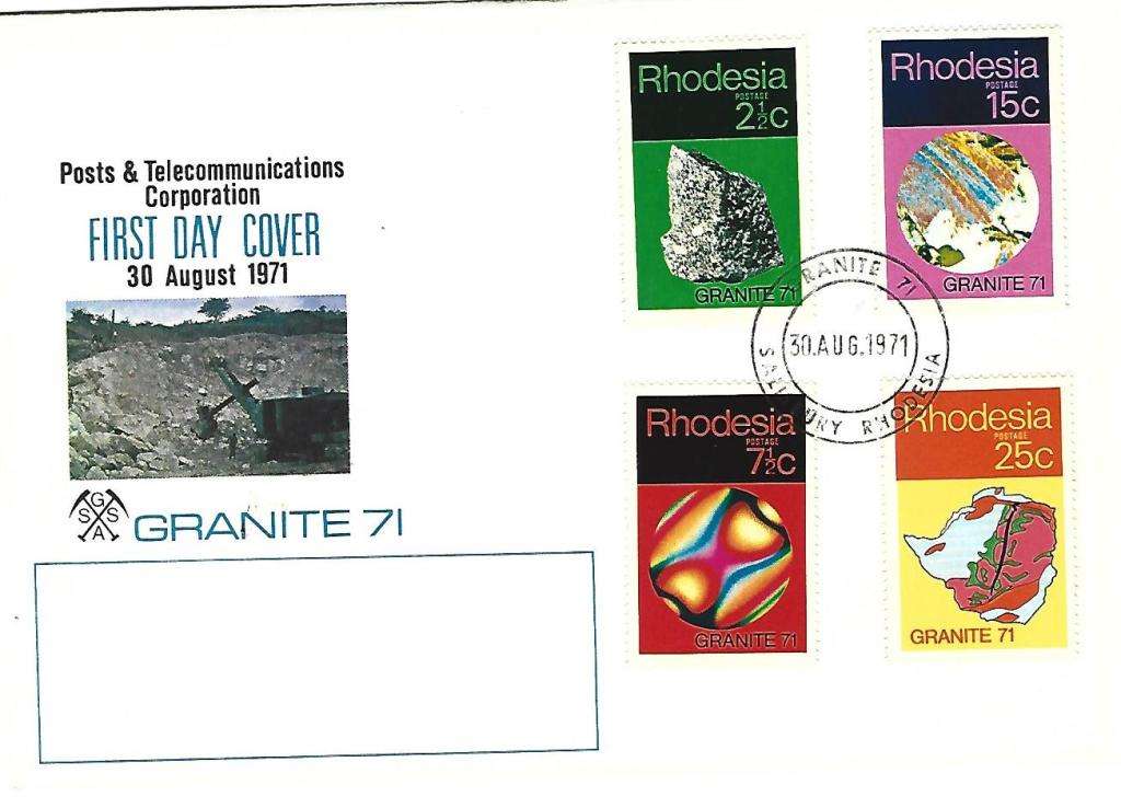 Rhodesia FDC - Granite 71