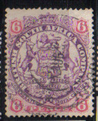Rhodesia- BSAC- 6D Additional definitive-Used single