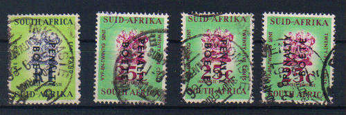 RSA- Revenue stamps overprinted as penalty/boete.
