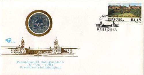 FDC 6.3C Presidential Inauguration includes orig. 5 Rand  1994