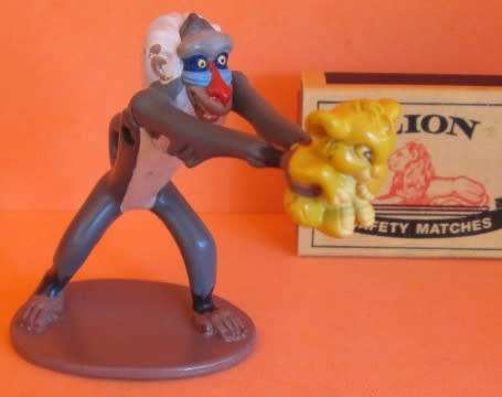 DISNEY - THE LION KING - RAFIKI WITH SIMBA FIGURINE