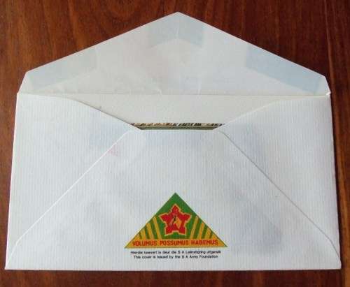 SA ARMY FIRST DAY COVER - SIGNED IN BLACK - No 2 INFANTRY BATTALION