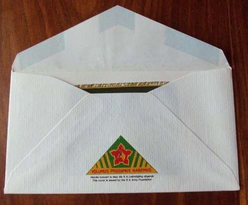 SA ARMY FIRST DAY COVER - SIGNED IN BLACK - No 5 INFANTRY TRAINING UNIT