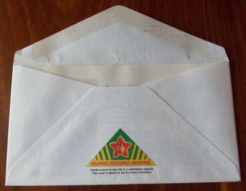 SIGNED SADF FIRST DAY COVER - No 3 PERMANENT FORCE