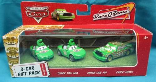 DISNEY/PIXAR - CARS - WORLD OF CARS - CHICK FAN MIA, CHICK FAN TIA & CHICK HICKS