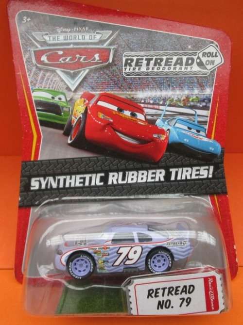 DISNEY/PIXAR - CARS - SYNTHETIC RUBBER TIRES! - RETREAD # 79