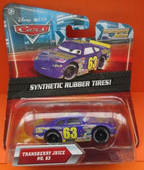 DISNEY/PIXAR - CARS - SYNTHETIC RUBBER TIRES! - TRANSBERRY JUICE # 63