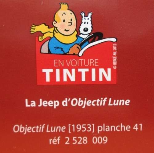 HERGE - TINTIN - DESTINATION MOON (OBJECTIF LUNE) - JEEP CJ 2a