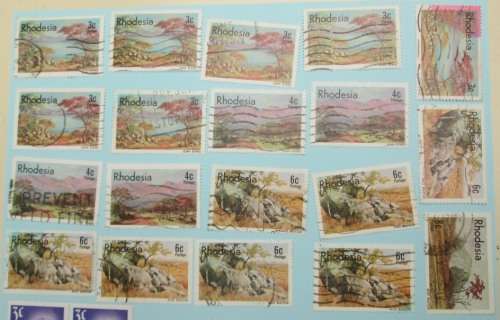 RHODESIA - USED STAMPS - LANDSCAPES