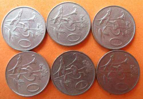 OLD NICKEL 50c COINS - 6 OFF