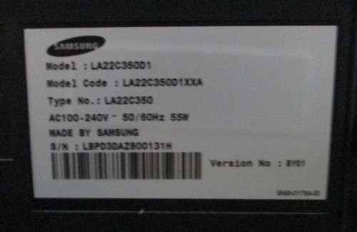 SAMSUNG LCD TV - SERIES 3 - 19 INCH SCREEN