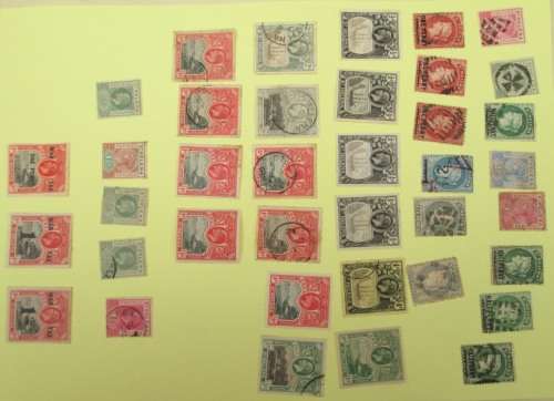 ST HELENA -  VARIOUS USED STAMPS INCLUDING OVERSTAMPED