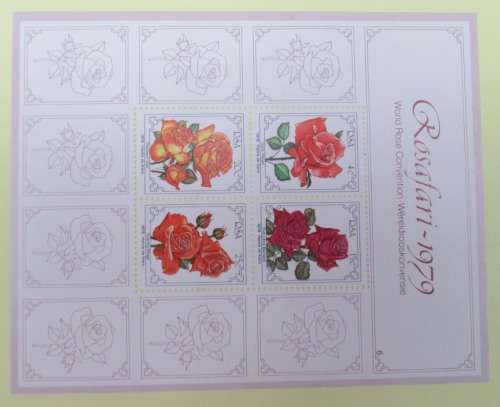 RSA - ROSAFARIE 1979 WORLD ROSE CONVENTION MINI SHEET