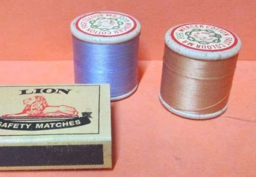 OLD WOODEN COTTON REELS