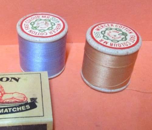 OLD WOODEN COTTON REELS