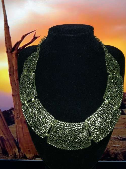 Copper cut out stunning necklace